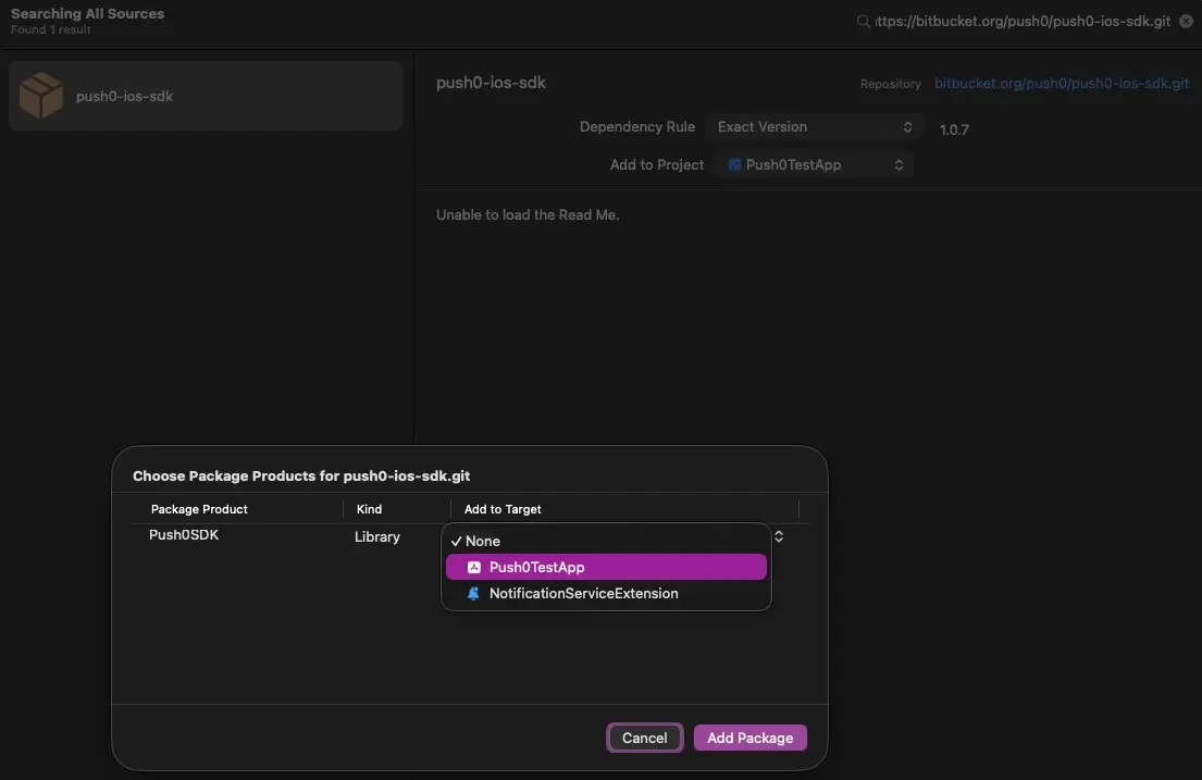 Xcode capability remote notifications - add project