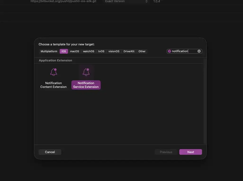 Xcode capability remote notifications - add project